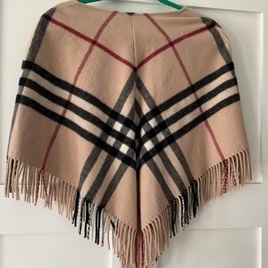Guaranteed authentic Burberry Nova check poncho / cape.
